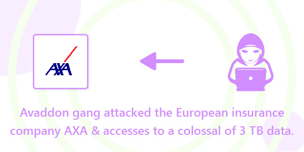 The Avaddon gang attacked the European insurance company AXA in May